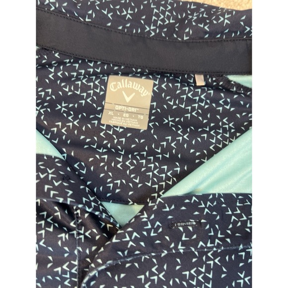 Callaway Opti Dri Polo Shirt Mens XL All Over Print Golf Performance - Picture 2 of 3